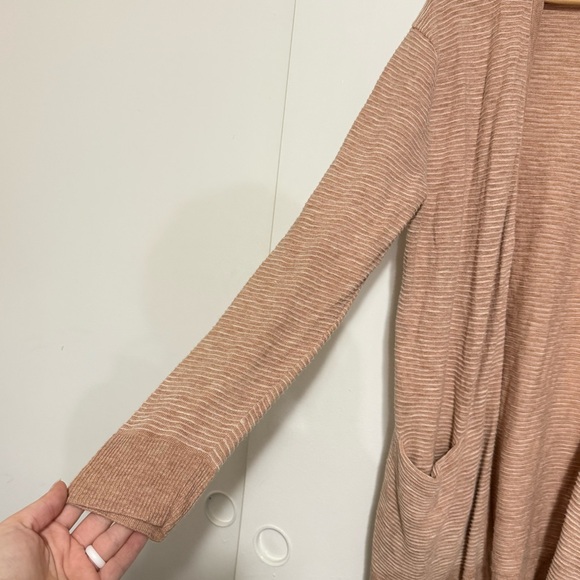Madewell Knit Duster Long Ribbed Texture Cardigan Powder Pink Women’s Size M - Picture 7 of 10